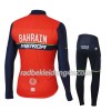 Set Langarmtrikot + Radhose Lange 2017 Bahrain-Merida Kinder N001
